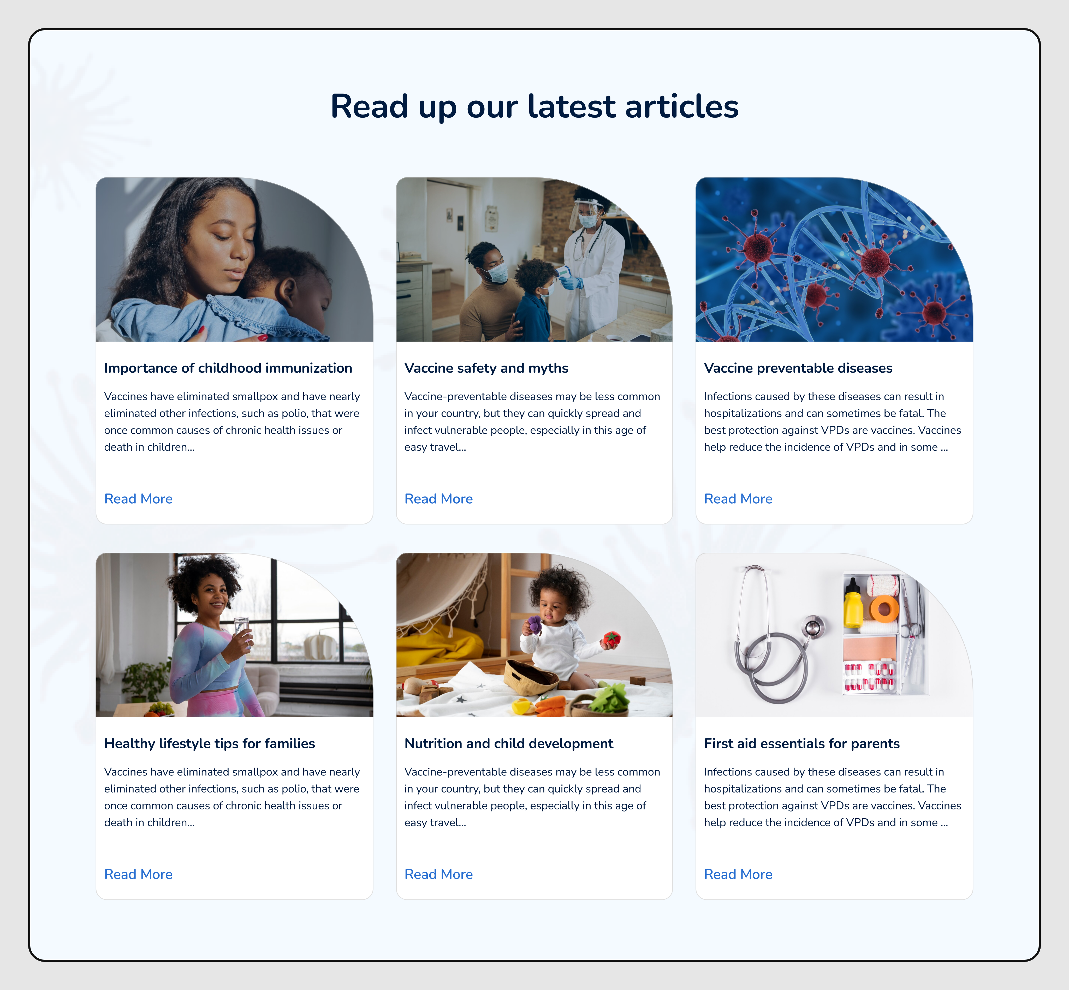 VaxNow vaccine education Section
