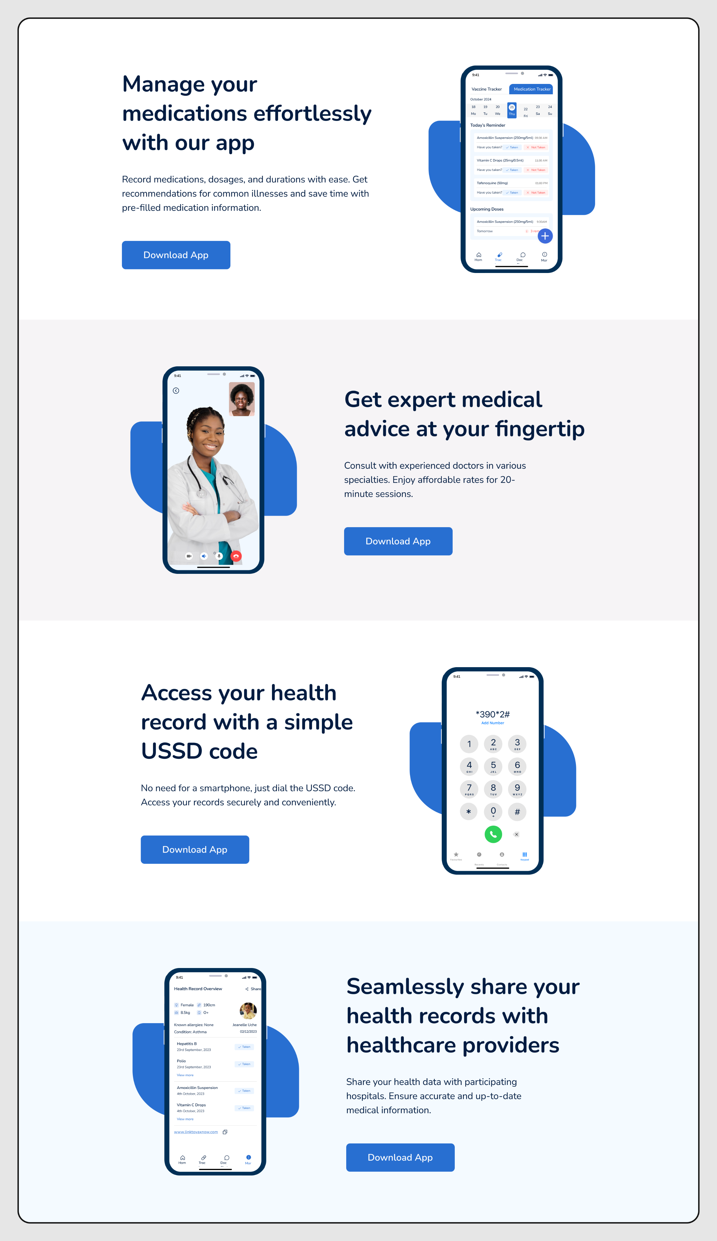 VaxNow feature Section